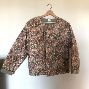 Quilted floral jacket NWT